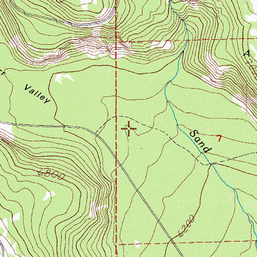 Topographic Map of Kerr Valley, OR