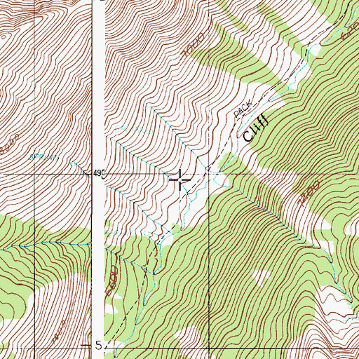 Topographic Map of Kettle Creek Trail, OR