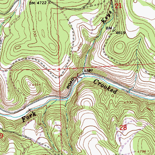 Topographic Map of Keys Creek, OR