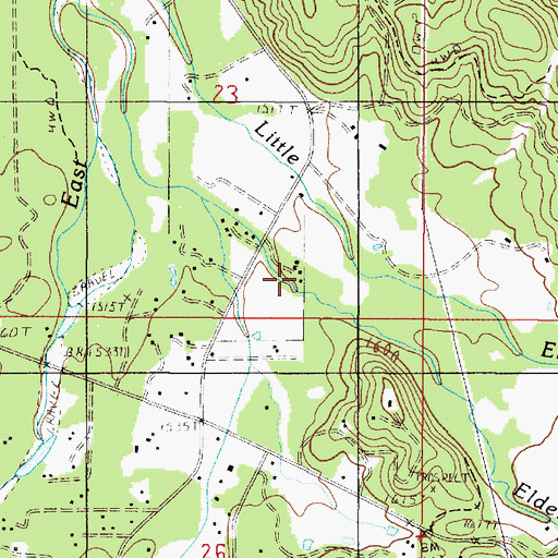 Topographic Map of Khoeery Creek, OR