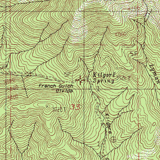 Topographic Map of Kilgore Spring, OR
