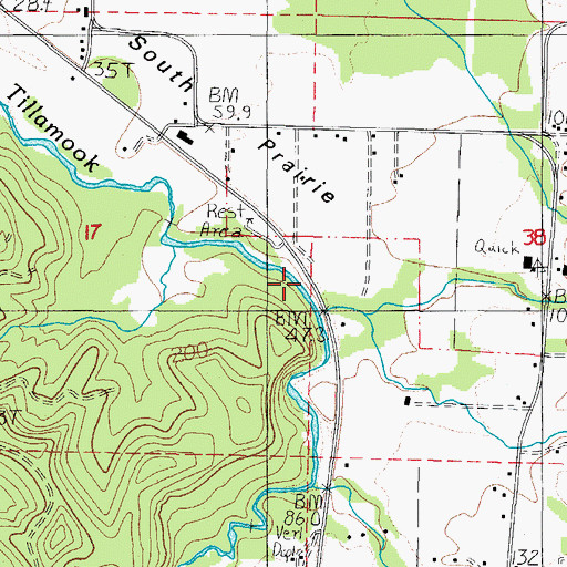 Topographic Map of Killam Creek, OR