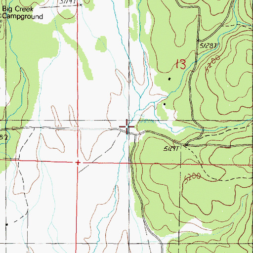 Topographic Map of Kimberling Cabin (historical), OR