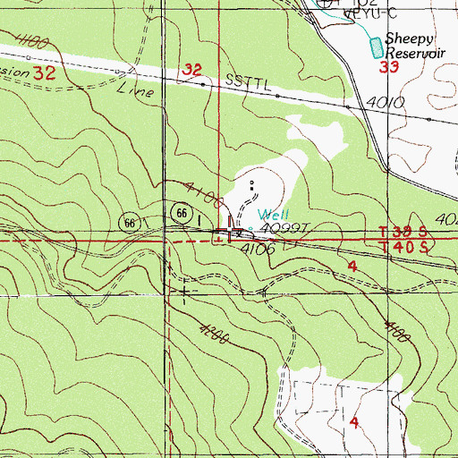 Topographic Map of King Cole, OR
