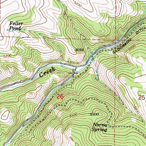 Topographic Map of King Creek, OR