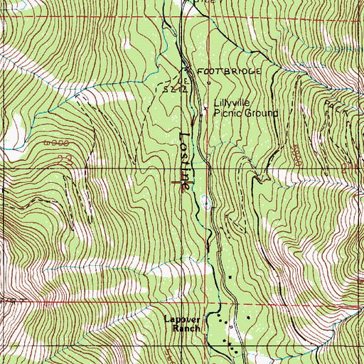 Topographic Map of King Forest Camp, OR