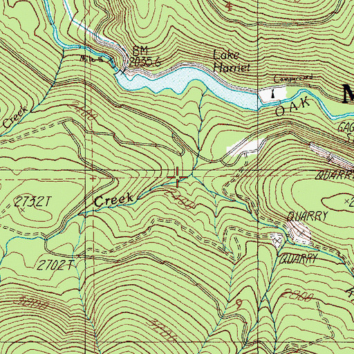 Topographic Map of Kink Creek, OR