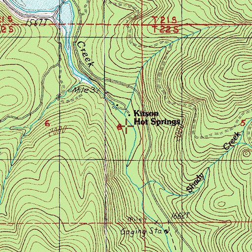 Topographic Map of Kitson Hot Springs, OR