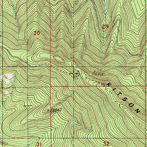Topographic Map of Kitson Ridge, OR