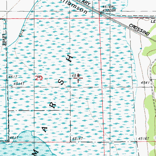 Topographic Map of Klamath Marsh, OR