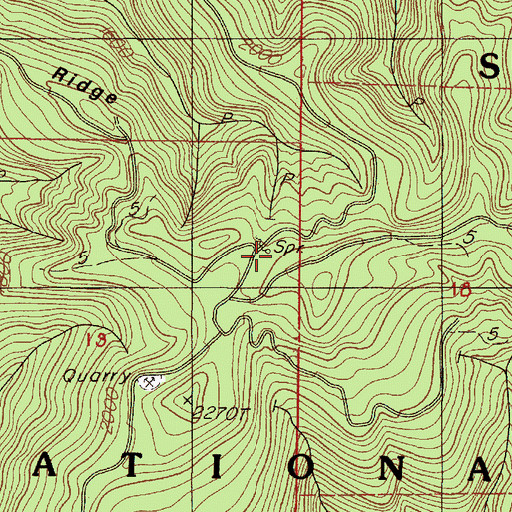Topographic Map of Klickitat Shelter, OR