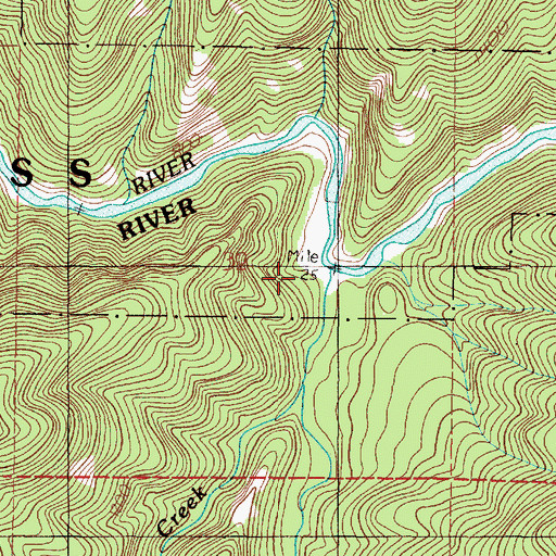 Topographic Map of Klondike Creek, OR