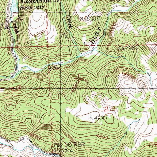 Topographic Map of Klootchman Creek, OR