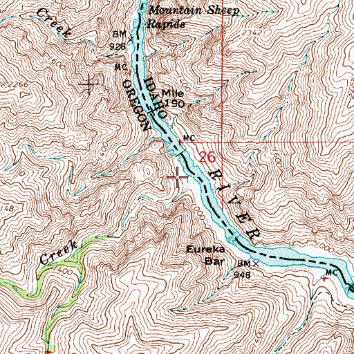 Topographic Map of Knight Creek, OR