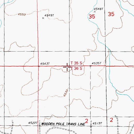 Topographic Map of Knot Tableland, OR