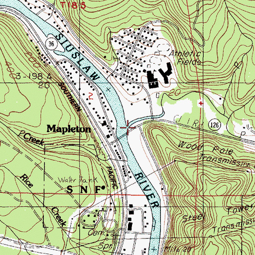 Topographic Map of Knowles Creek, OR