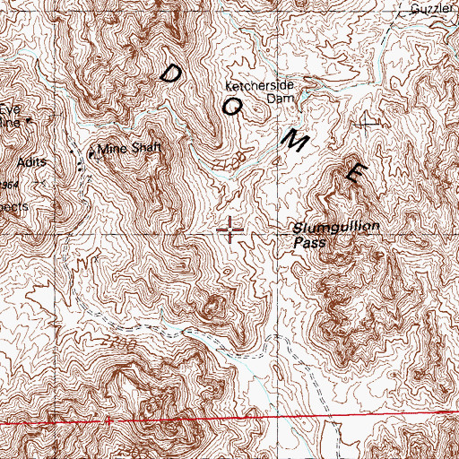 Topographic Map of Slumgullion Pass, AZ