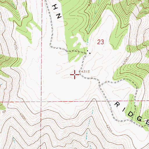 Topographic Map of Kuhn Ridge, OR