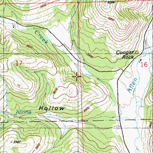 Topographic Map of Kuiman Creek, OR
