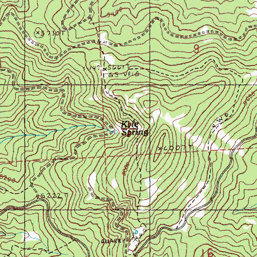 Topographic Map of Kyle Spring, OR