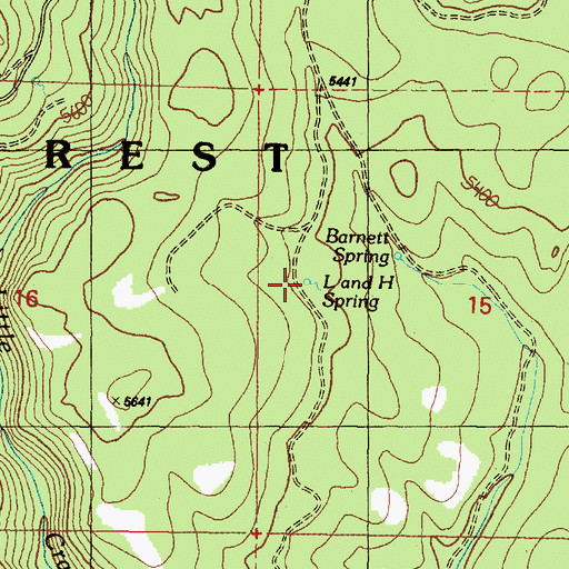 Topographic Map of L and H Spring, OR