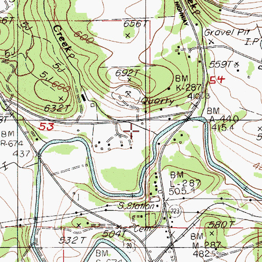 Topographic Map of La Bare Creek, OR