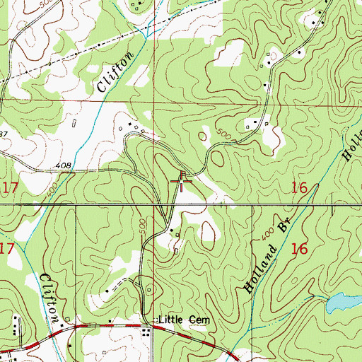 Topographic Map of Blake School, AL