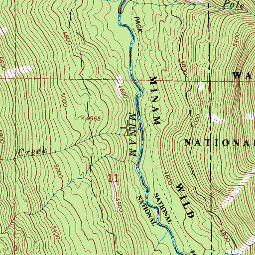 Topographic Map of Lackey Creek, OR