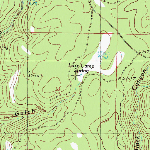 Topographic Map of Lake Camp Spring, OR