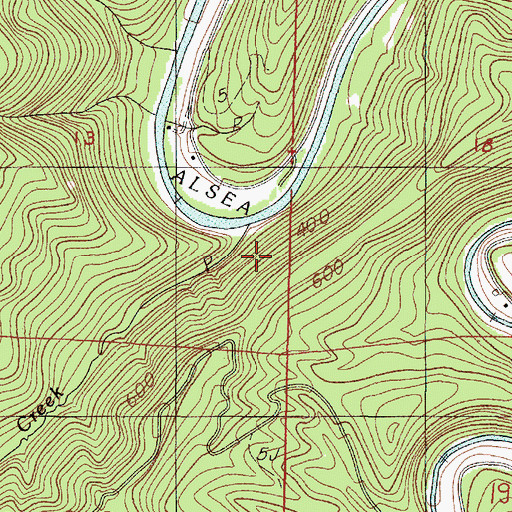 Topographic Map of Lake Creek, OR