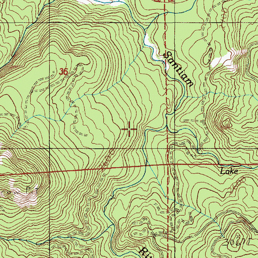 Topographic Map of Lake Creek, OR