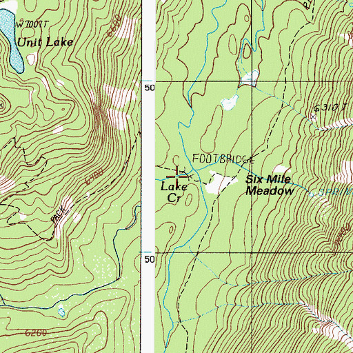 Topographic Map of Lake Creek, OR