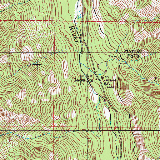 Topographic Map of Lake Creek, OR