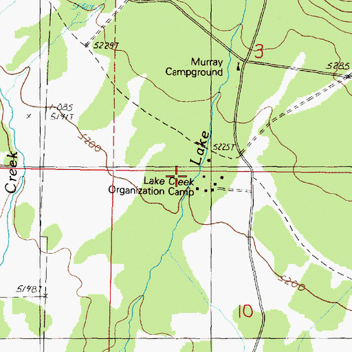 Topographic Map of Lake Creek Guard Station, OR