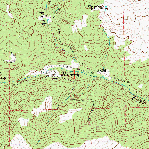 Topographic Map of Lake Fork, OR