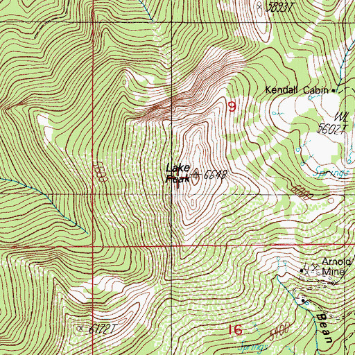 Topographic Map of Arnold Mountain, OR