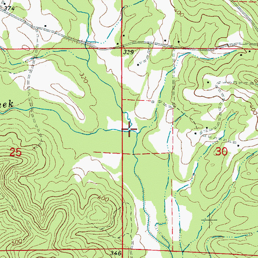Topographic Map of Blakely Creek, AL