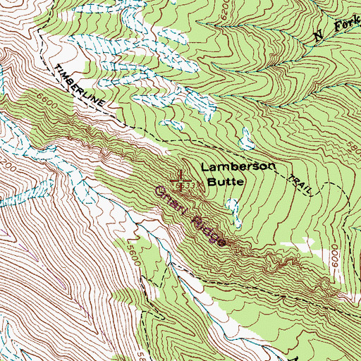 Topographic Map of Lamberson Butte, OR
