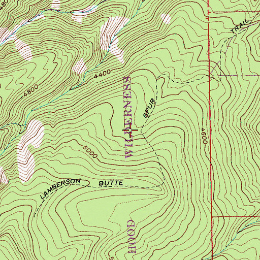 Topographic Map of Lamberson Butte Spur Trail, OR