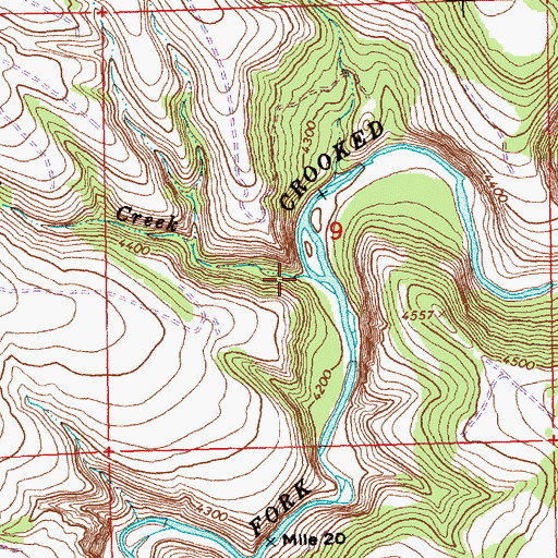 Topographic Map of Lame Dog Creek, OR