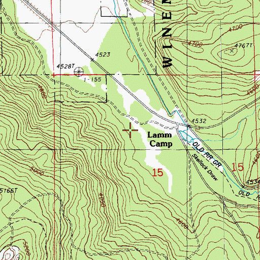 Topographic Map of Lamm Camp, OR