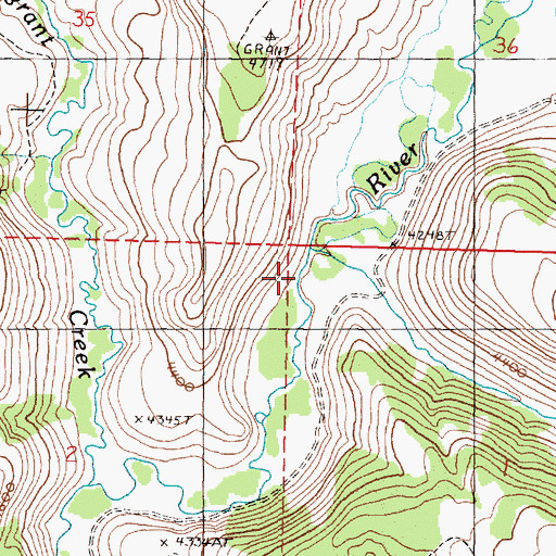 Topographic Map of Landing Creek, OR