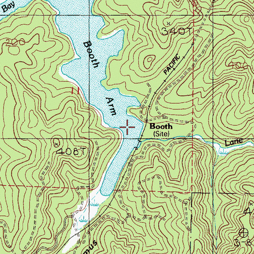 Topographic Map of Lane Creek, OR