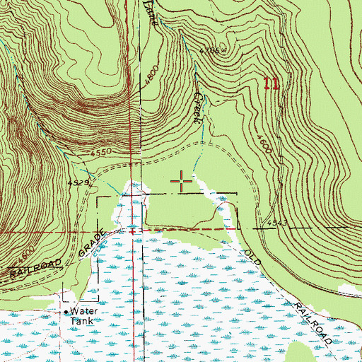 Topographic Map of Lane Creek, OR