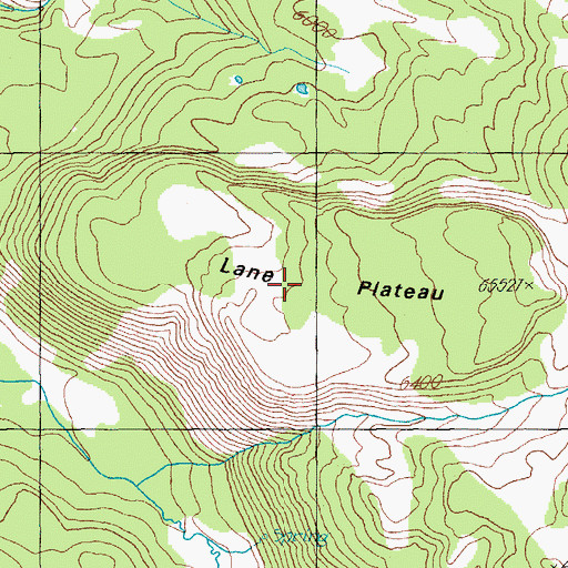 Topographic Map of Lane Plateau, OR
