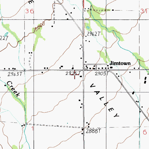 Topographic Map of Jimtown, OR