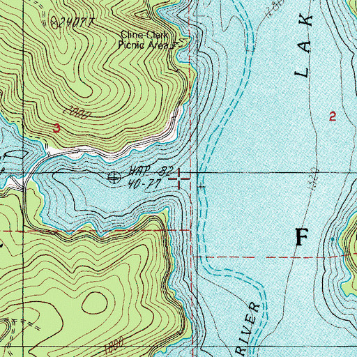 Topographic Map of Larison Creek, OR