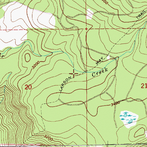 Topographic Map of Larson Way Trail, OR