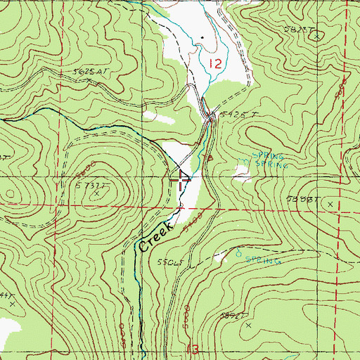 Topographic Map of Latigo Creek, OR