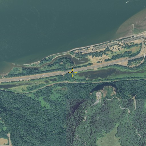 Aerial/Satellite Image of Latourell Creek, OR